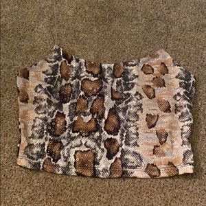Snake print Windsor Crop Top sequin